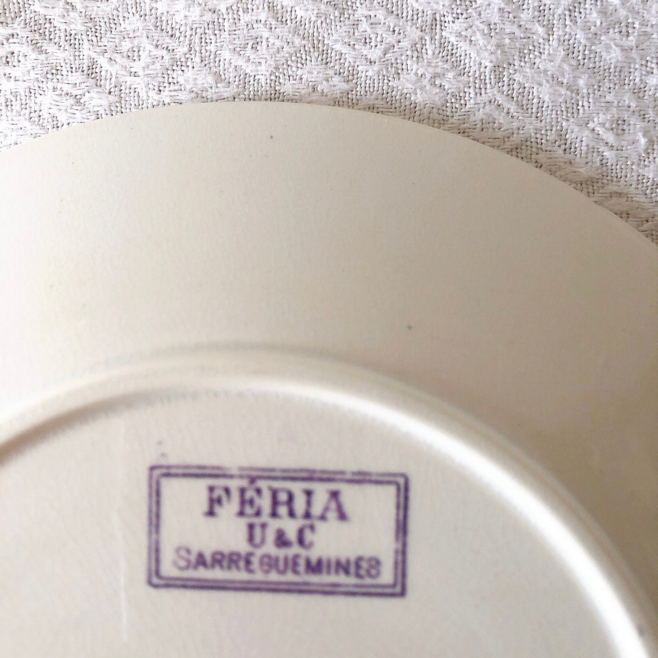 U＆Cサルグミンヌ 『FERIA・フェリア』デザートプレート フランスアンティーク食器　ブロカント　蚤の市