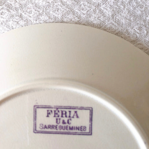 U＆Cサルグミンヌ 『FERIA・フェリア』デザートプレート フランスアンティーク食器　ブロカント　蚤の市