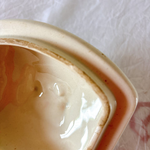 フランスヴィンテージ  アールデコ調幾何学模様　陶器キャニスター  フランスアンティーク食器　ブロカント　蚤の市