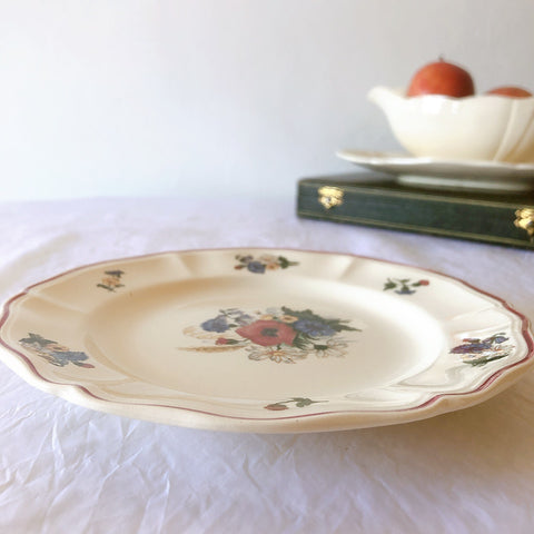 フランス サルグミンヌ sarreguemines アグレスト デザートプレート 20.7㎝  フランスアンティーク食器 フランス蚤の市・ブロカント