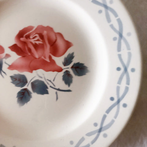 フランス ディゴワンサルグミンヌ   JANINE 花柄 デザートプレート  フランスアンティーク食器 フランス蚤の市・ブロカント