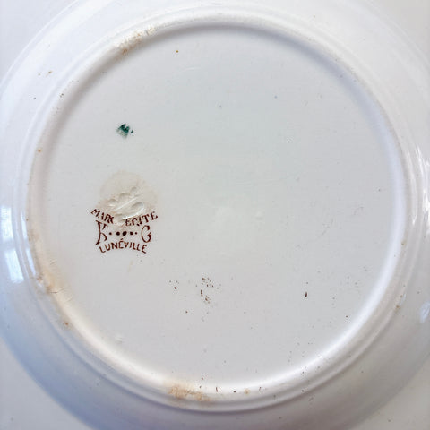 リュネヴィル  マーガレット MARGUERITE スーププレート フランスアンティーク食器　蚤の市　ブロカント