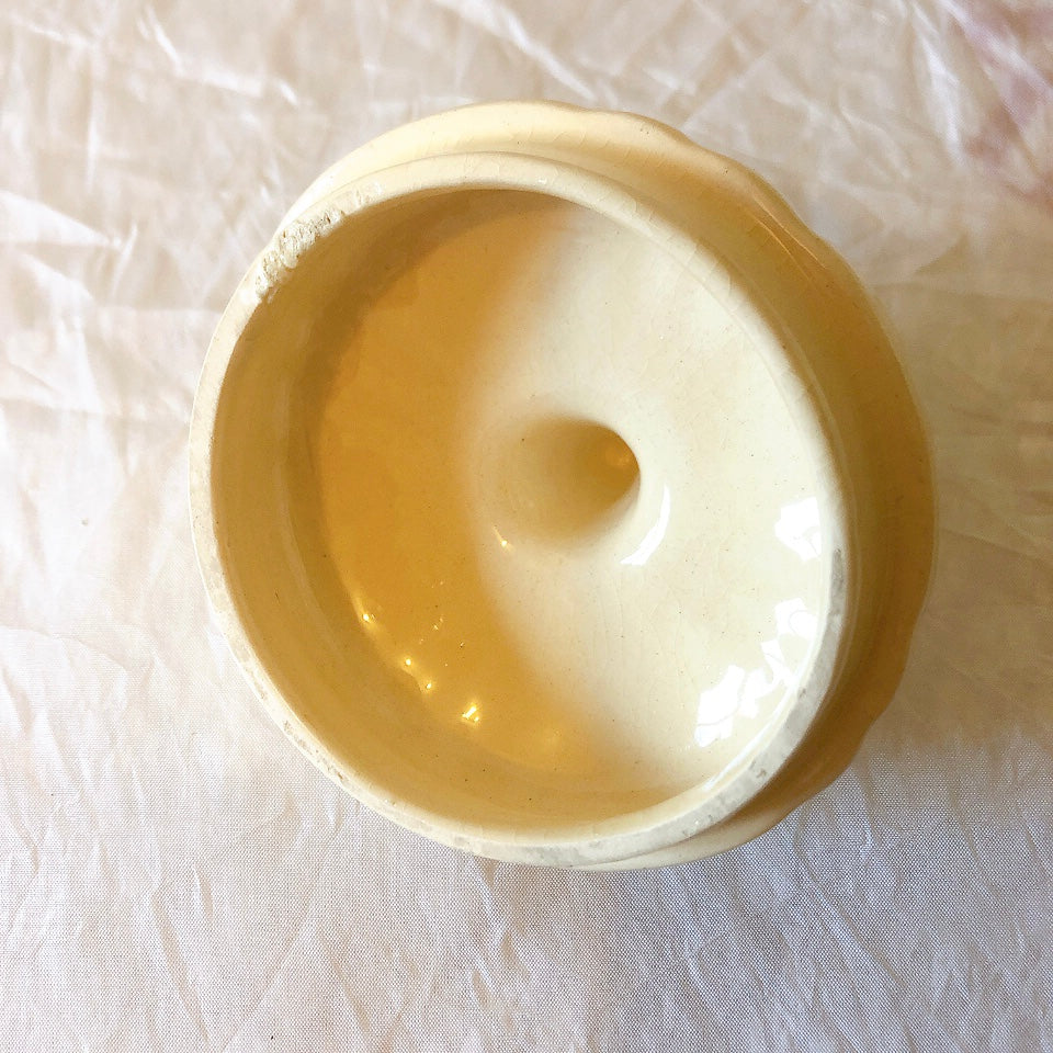 ディゴワンサルグミンヌ Digoin＆sarreguemines 花リム シュガーポット フランスアンティーク食器 フランス蚤の市・ブロカント