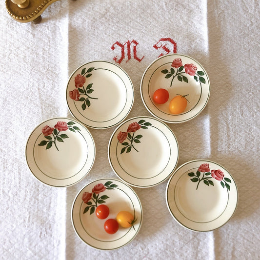 ショワジールロワ HB & Cie Choisy le Roi『ローズ』ディネット スーププレート 深皿 フランスアンティーク食器 ブロカントアンティーク 蚤の市