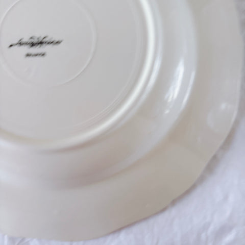 フランス ディゴワン＆サルグミンヌ 花リム スーププレート 深皿 フランスアンティーク食器 ブロカント　蚤の市