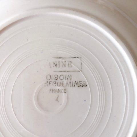 フランス ディゴワンサルグミンヌ   JANINE 花柄 デザートプレート  フランスアンティーク食器 フランス蚤の市・ブロカント