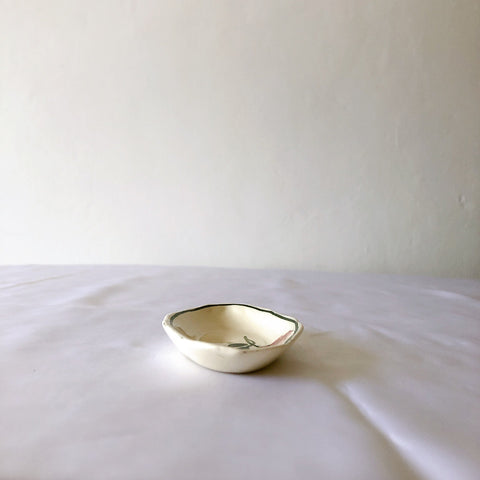 ショワジールロワ　HB & Cie Choisy le Roi『ローズ』ディネット　ラヴィエ　2個セット　ランスアンティーク食器　ブロカントアンティーク　蚤の市