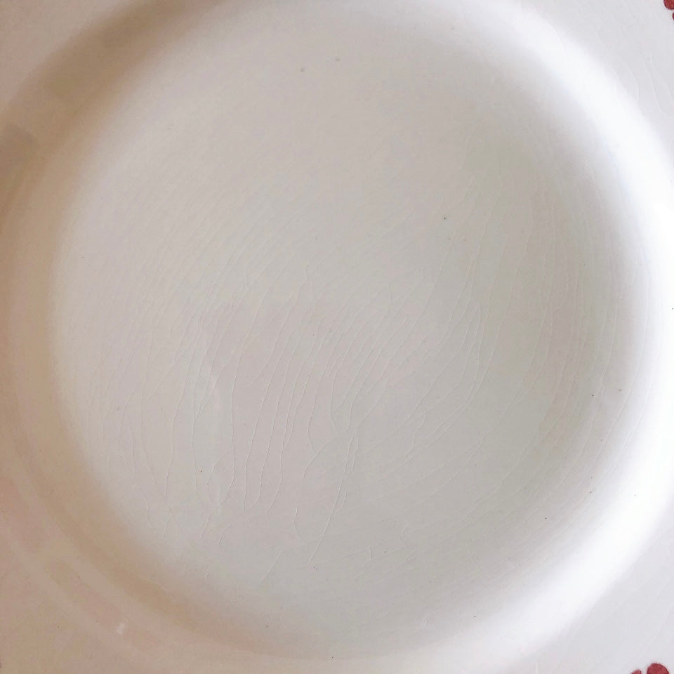 ご予約　フランスアンティーク クレイユモントロー HOUX　柊　ディナープレート　平皿 3枚セット　フランスアンティーク食器　ブロカント　蚤の市