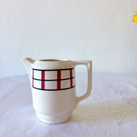 サンタマン St Amand Lou Basquez バスク柄 ミルクポット フランスアンティーク食器
