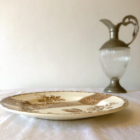 フランスアンティーク  E.Bourgeois エミールブルジョワ　ディナープレート 平皿 フランスアンティーク食器 ブロカント 蚤の市