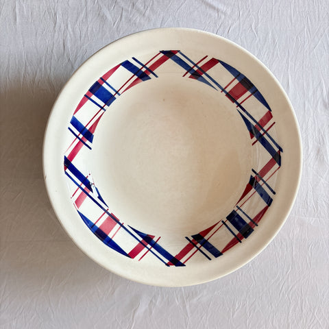 ディゴワンサルグミンヌ 『BASQUE』バスク柄 深大皿 フランスアンティーク食器 フランス蚤の市　ブロカント 　バスクアンティーク
