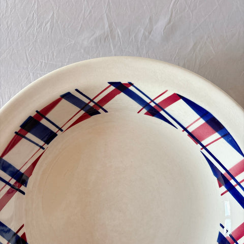 ディゴワンサルグミンヌ 『BASQUE』バスク柄 深大皿 フランスアンティーク食器 フランス蚤の市　ブロカント 　バスクアンティーク
