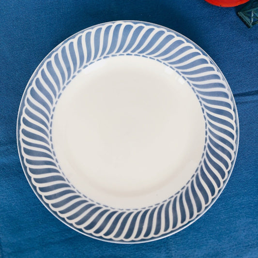 ディゴワンサルグミンヌ Digoin&sarregumines 平皿 ”JACQUOT” ブルー A フランスアンティーク食器 ブロカント 蚤の市