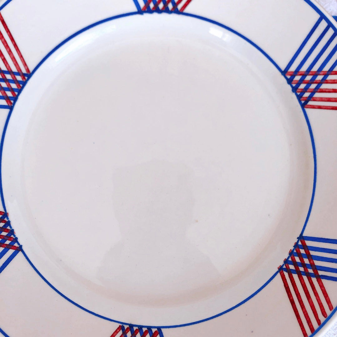 リュネヴィル K&G LUNEVILLE " MAITE"シリーズ ディナープレート 平皿 D フランスアンティーク食器　蚤の市　ブロカント