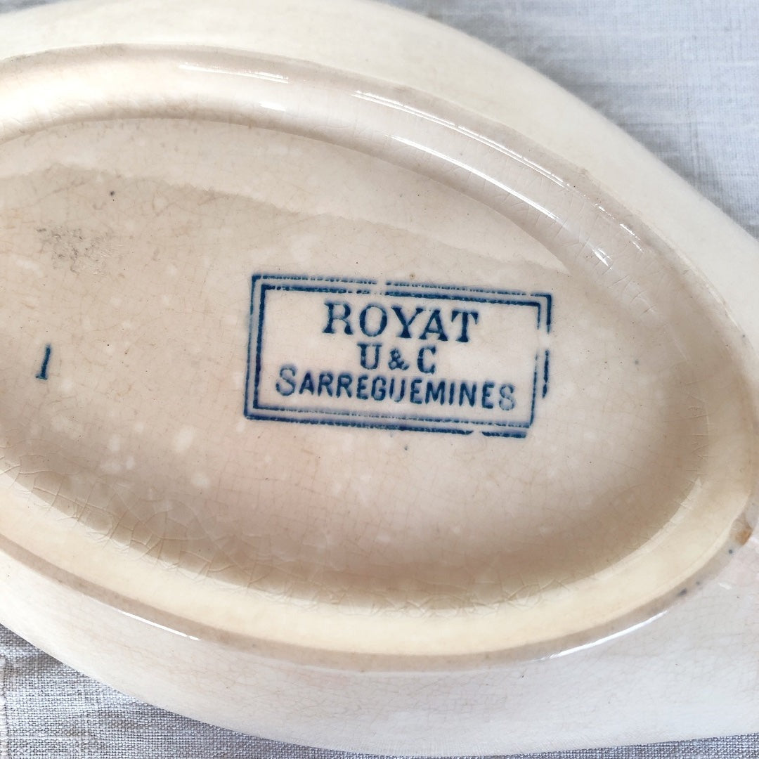 フランスアンティーク UCサルグミンヌ ラヴィエ ”ROYAT” ロワイヤ B フランスアンティーク食器 ブロカント 蚤の市