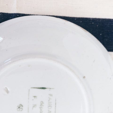 ご予約ディゴワンサルグミンヌ プレート／小皿 バスク柄  FANDANGO『ルージュ・マリン』フランスアンティーク食器 フランス 蚤の市