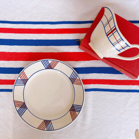 リュネヴィル K&G LUNEVILLE " MAITE"シリーズ ディナープレート 平皿 D フランスアンティーク食器 蚤の市 ブロカント