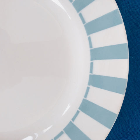 ディゴワンサルグミンヌ Digoin&sarregumines 平皿 ブルー／水色 フランスアンティーク／ビンテージ食器　ブロカント　蚤の市