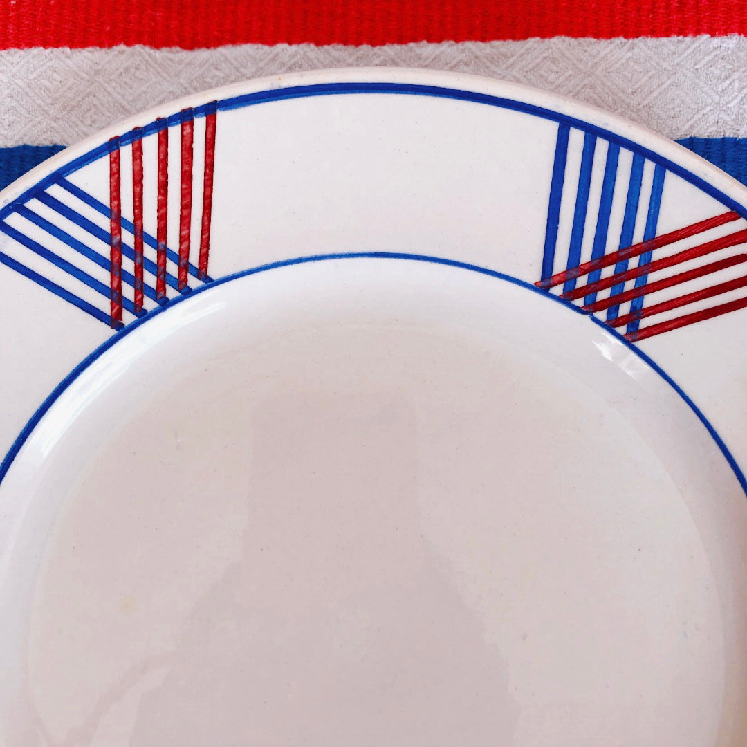リュネヴィル K&G LUNEVILLE " MAITE"シリーズ ディナープレート 平皿 A フランスアンティーク食器　蚤の市　ブロカント
