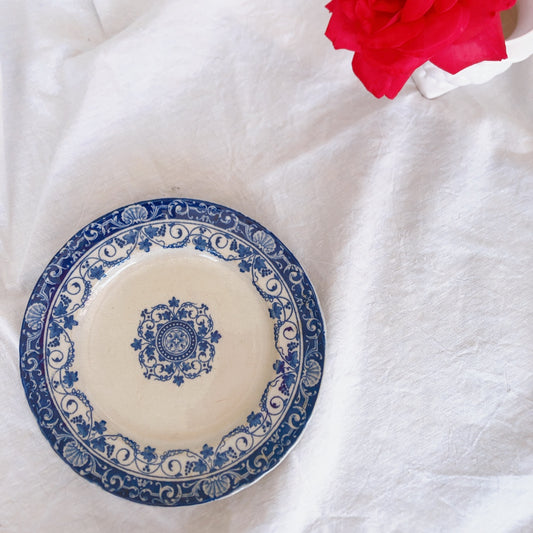 ヴィエイヤーボルドー ルイ15世 デザートプレート/平皿 フランスアンティーク食器 ブロカント 蚤の市