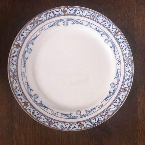 フランスアンティーク クレイユエモントロー Colbert 平皿 - 食器
