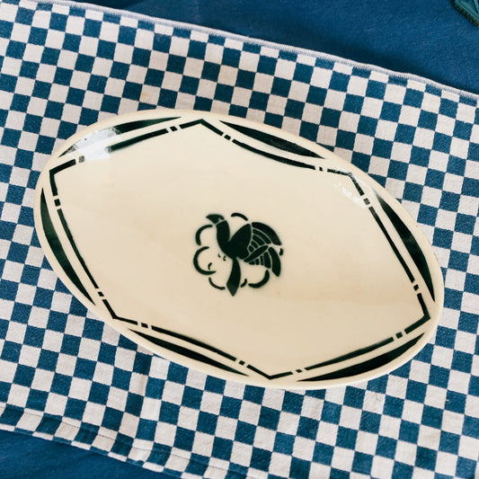 Badonviller バドンヴィレー ラヴィエ『PARADIS』B フランスアンティーク食器 ブロカント 蚤の市