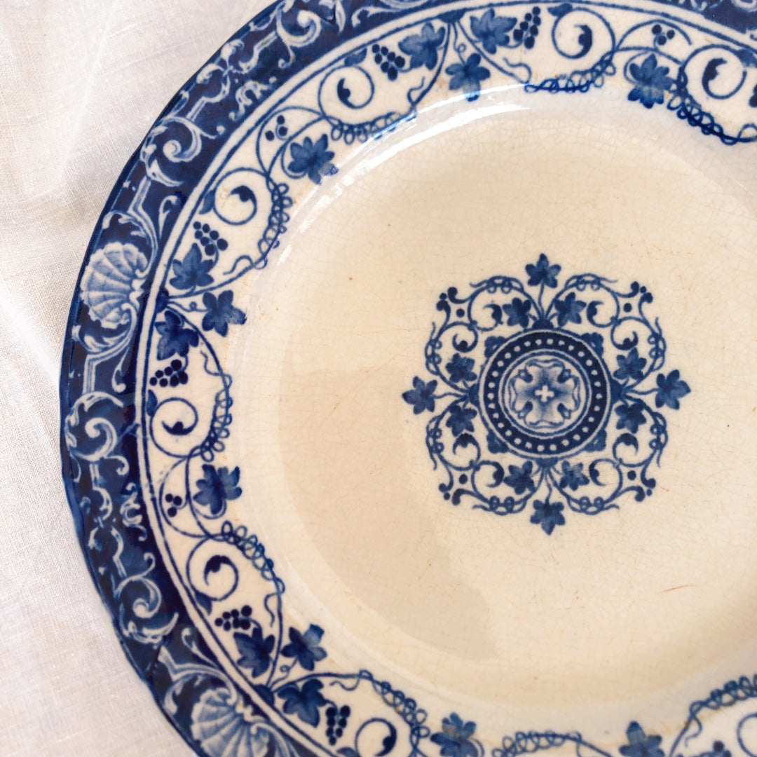 ヴィエイヤーボルドー ルイ１５世 デザートプレート／平皿　フランスアンティーク食器 ブロカント　蚤の市