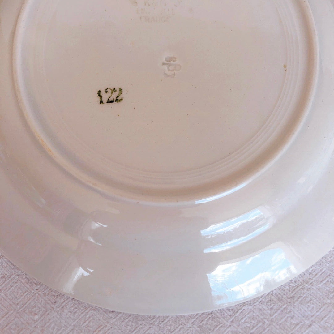 リュネヴィル K&G LUNEVILLE " MAITE"シリーズ ディナープレート 平皿 C フランスアンティーク食器　蚤の市　ブロカント