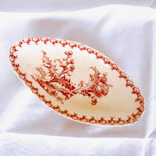 フランスアンティークGIEN ジアン あざみ柄 CHARDONS ラヴィエ アンティーク食器・皿 ブロカント 蚤の市