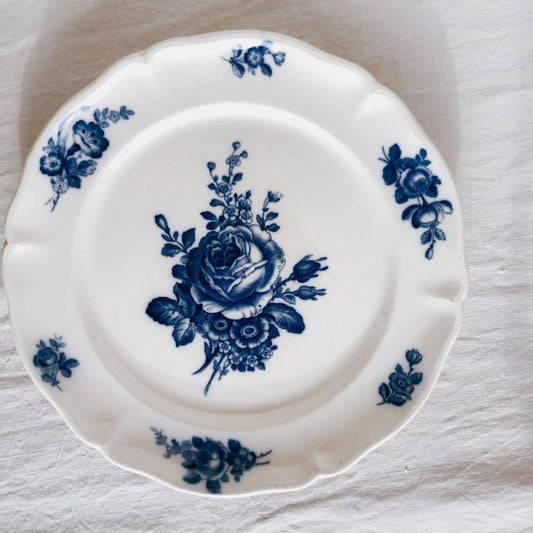 ビレロイ&ボッホ ディナープレート『ブルーストラスブルグ』A フランスアンティーク食器 ブロカント 蚤の市