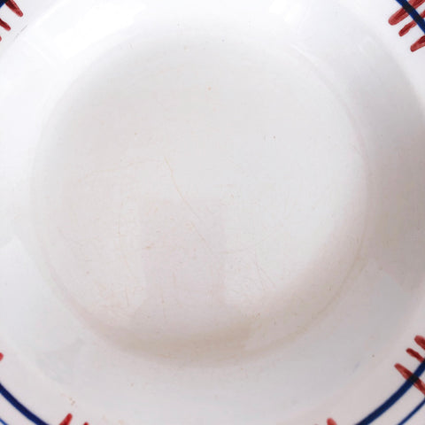 サルグミンヌ Digoin&sarreguemines 『POITOU』バスク柄 スーププレート 深皿 Bフランスアンティーク食器 フランス蚤の市・ブロカント