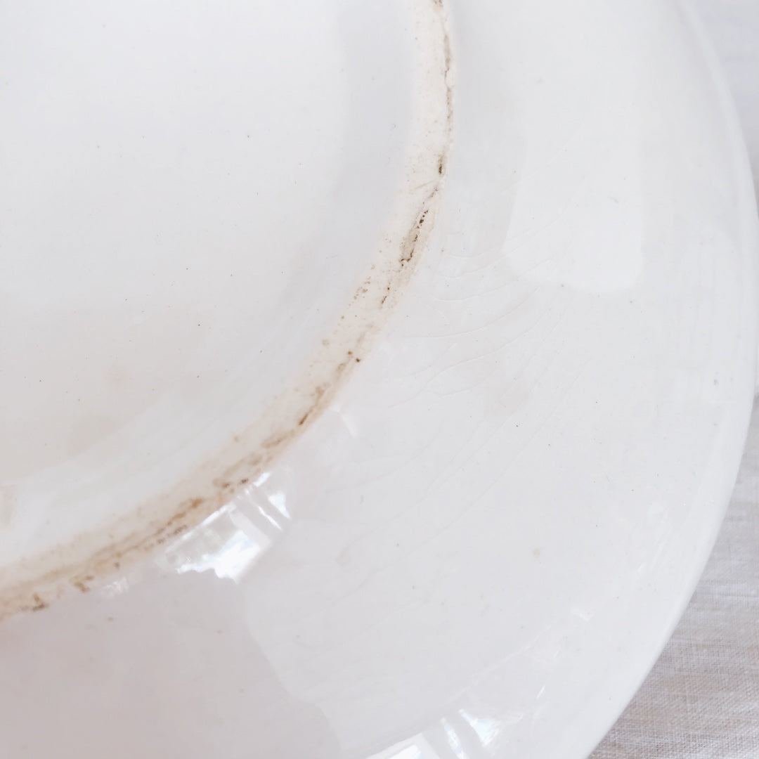 ジアン Gien 『BAYONNE』サラディエ／スーピエール バスク柄 レッド✕ブルー フランスアンティーク・食器・皿・プレート ブロカント