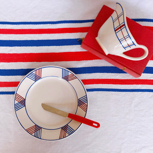 リュネヴィル K&G LUNEVILLE " MAITE"シリーズ ディナープレート 平皿 A フランスアンティーク食器 蚤の市 ブロカント