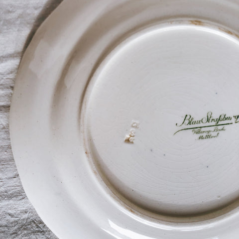 ビレロイ&ボッホ ディナープレート『ブルーストラスブルグ』A フランスアンティーク食器　ブロカント　蚤の市
