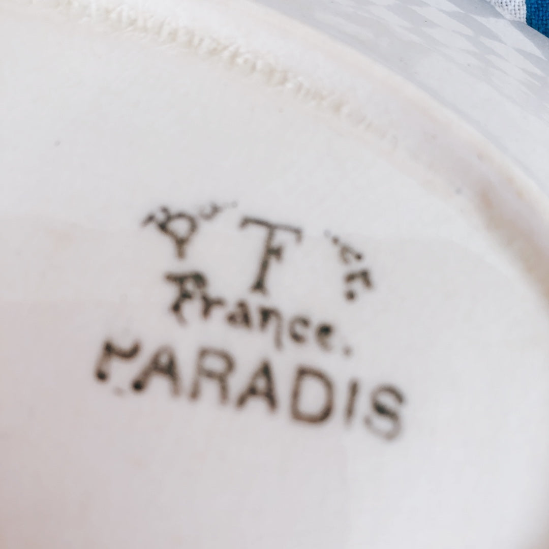 Badonviller バドンヴィレー ラヴィエ『PARADIS』A フランスアンティーク食器　ブロカント　蚤の市