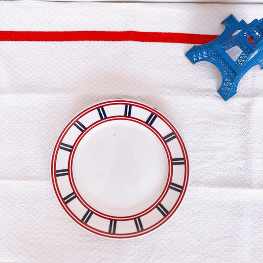 ムーランデルー Moulin des Loups バスク柄 デザートプレート/平皿 D フランスアンティーク食器 ブロカント 蚤の市