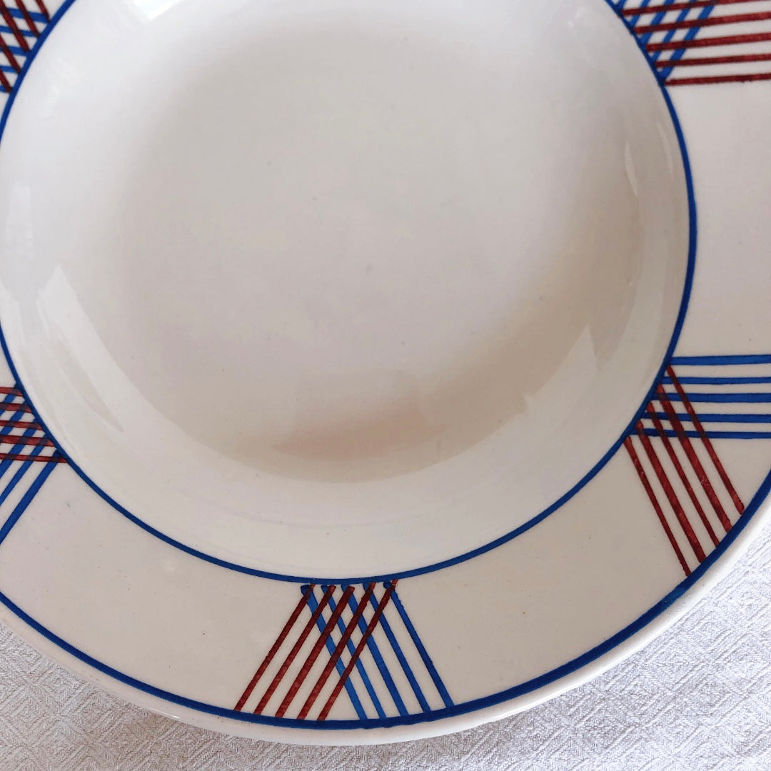 リュネヴィル K&G LUNEVILLE " MAITE"シリーズ スーププレート 深皿 C フランスアンティーク食器　蚤の市　ブロカント