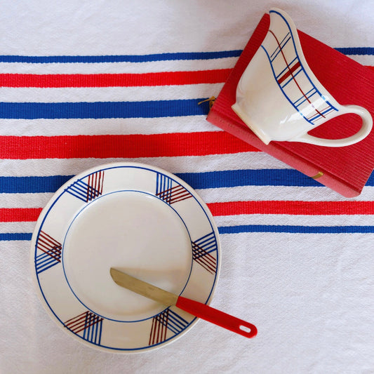 リュネヴィル K&G LUNEVILLE " MAITE"シリーズ ディナープレート 平皿 C フランスアンティーク食器 蚤の市 ブロカント