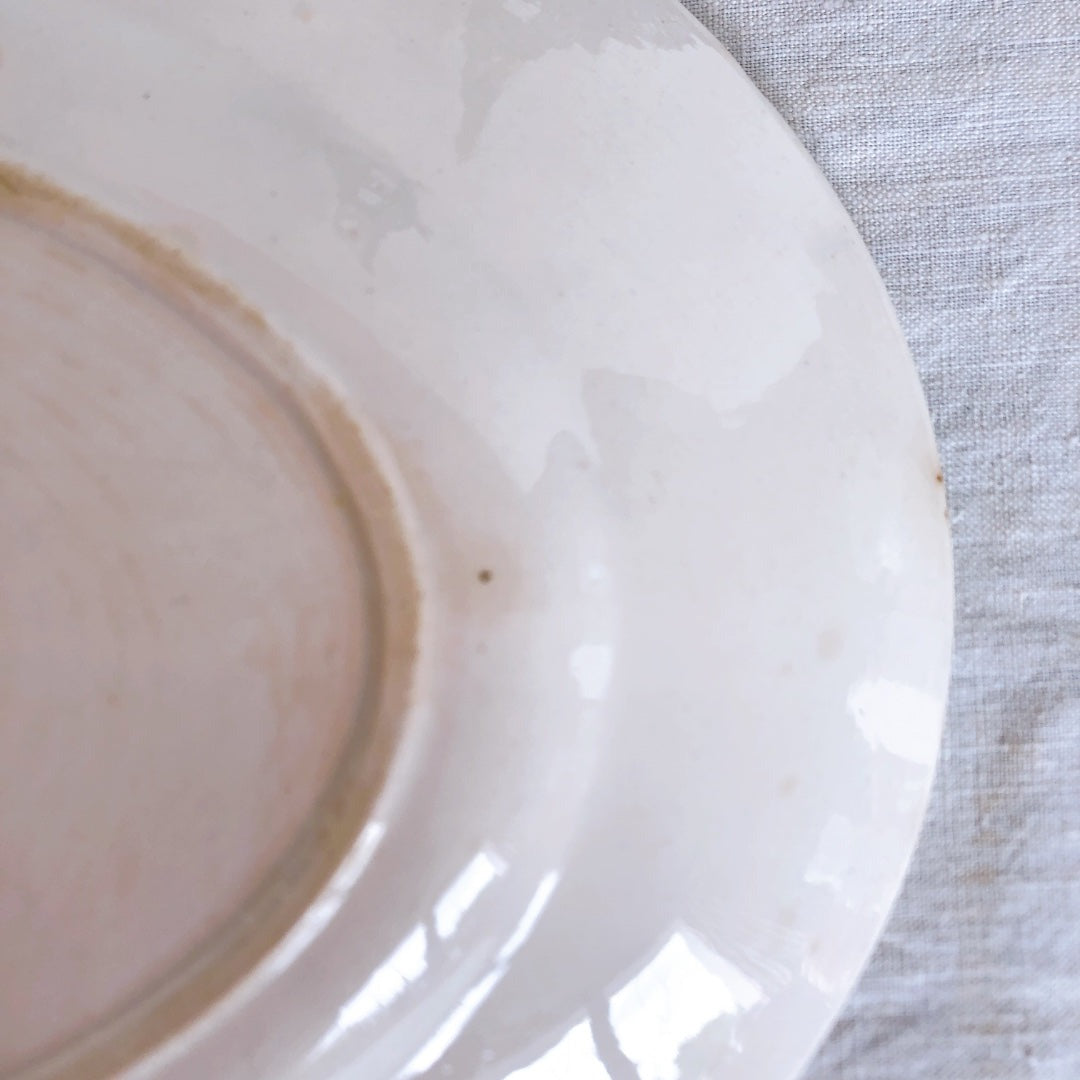 ディゴワンサルグミンヌ 『BASQUE』バスク柄  オーバル皿　楕円形大皿フランスアンティーク食器 フランス蚤の ブロカント バスクアンティーク