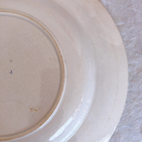 ヴィエイヤーボルドー «Rouen»モデル スーププレート／深皿　フランスアンティーク食器 ブロカント　蚤の市