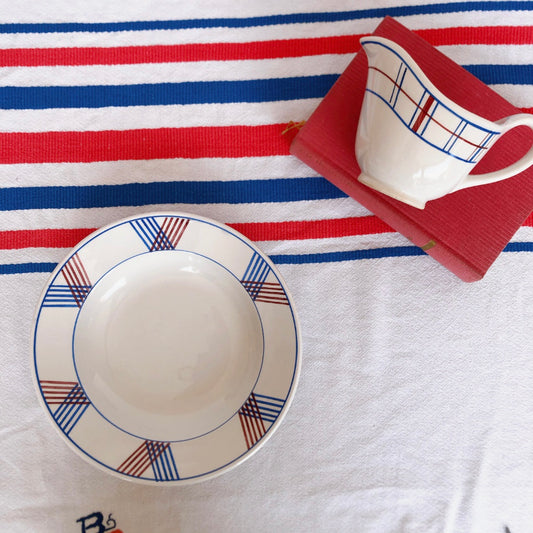 リュネヴィル K&G LUNEVILLE " MAITE"シリーズ スーププレート 深皿 A フランスアンティーク食器 蚤の市 ブロカント