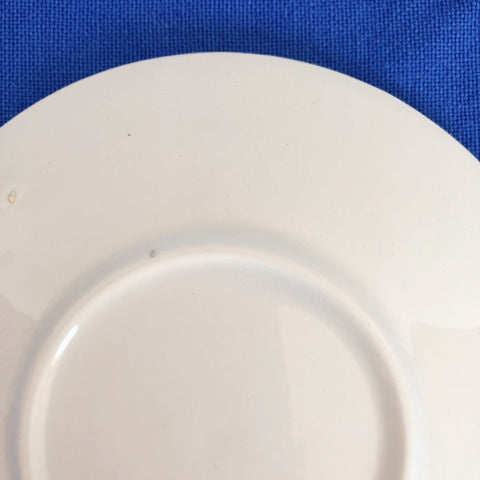 バドンヴィレー ソーサー／小皿 バスク柄 『ルージュ・ブルー』B フランスアンティーク食器 フランス 蚤の市
