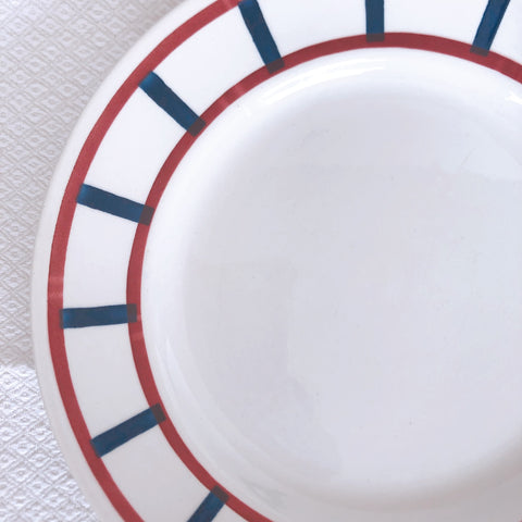 バドンヴィレー バスク柄 ディナープレート 平皿 A フランスアンティーク食器