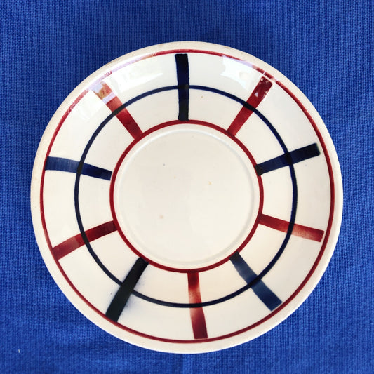  St Amand Lou Basquez バスク柄 ソーサー 小皿 A フランスアンティーク食器

