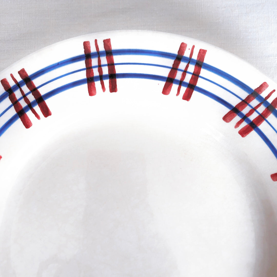 サルグミンヌ窯 バスク柄 平皿 プレート フランスアンティーク - 食器
