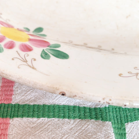 LUNEVILLE リュネビル 楕円形大皿／ オーバルプレート 花柄 フランスアンティーク食器 ブロカント 蚤の市