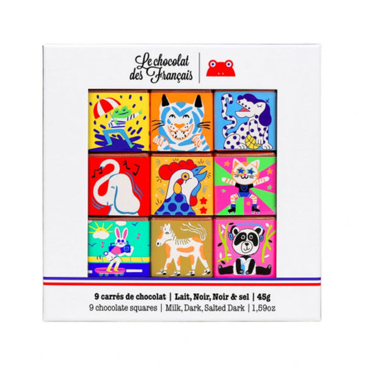 『簡易発送』ル・ショコラ・デ・フランセ Le chocolat des francaisのミニチョコレート アニマル アソート 9枚入り