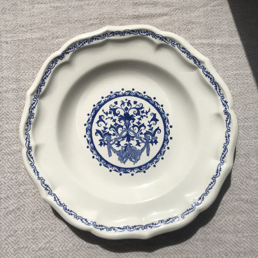 アンティーク GIEN ジアン スーププレート 25㎝ ファイアンス・フィーヌ B