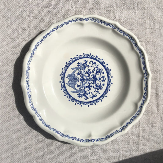 アンティーク GIEN ジアン スーププレート 25㎝ ファイアンス・フィーヌ C