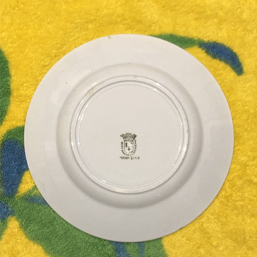 フランスアンティーク・サンタマン アマ―ジュのディナープレート 平皿 22㎝　D